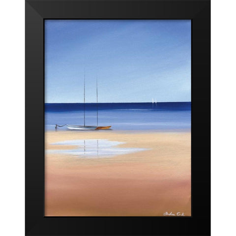 Sea and Beach Black Modern Wood Framed Art Print by Cook, Andrea