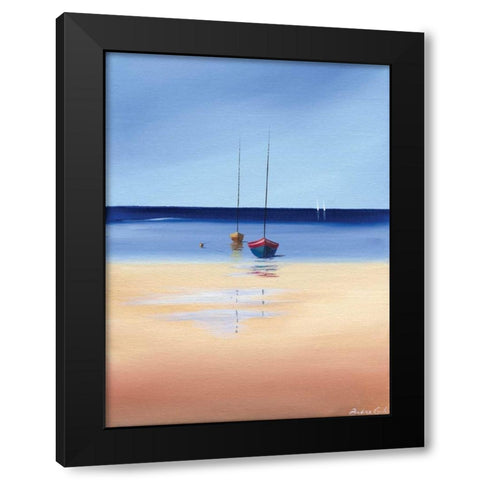 Sea and Beach Black Modern Wood Framed Art Print with Double Matting by Cook, Andrea