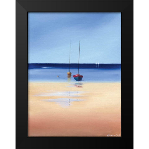 Sea and Beach Black Modern Wood Framed Art Print by Cook, Andrea