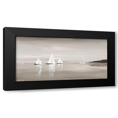 Sailing Grey III Black Modern Wood Framed Art Print by Cook, Andrea