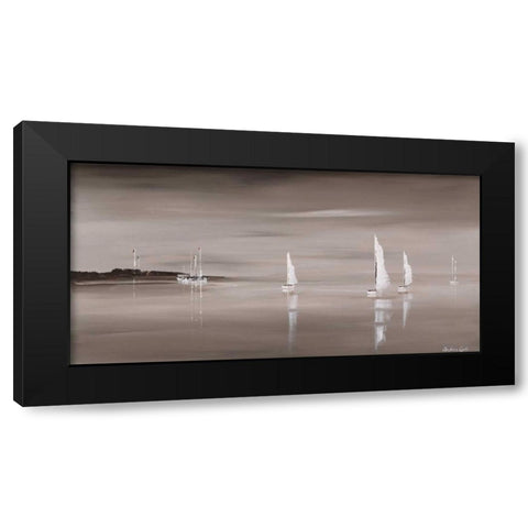 Sailing Grey IV Black Modern Wood Framed Art Print by Cook, Andrea