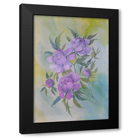 Purple Floriade I  Black Modern Wood Framed Art Print with Double Matting by Mayskaya, Alisa