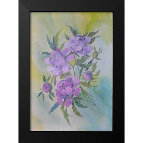 Purple Floriade I  Black Modern Wood Framed Art Print by Mayskaya, Alisa