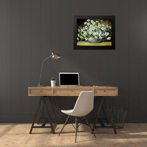 Bouquet of wild flowers Black Modern Wood Framed Art Print by Paleta, Anna