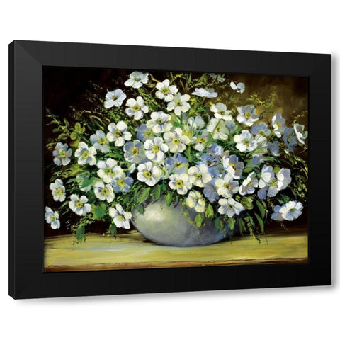Bouquet of wild flowers Black Modern Wood Framed Art Print by Paleta, Anna