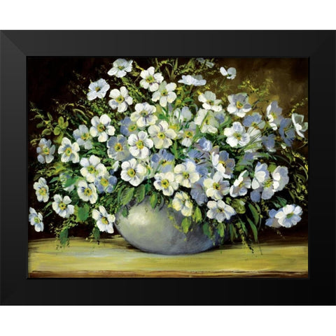 Bouquet of wild flowers Black Modern Wood Framed Art Print by Paleta, Anna