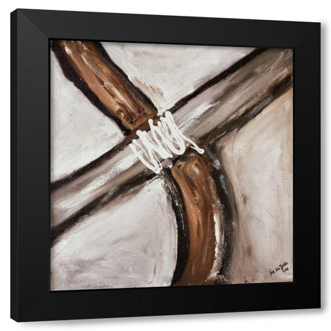 Crossing Band I Black Modern Wood Framed Art Print with Double Matting by die Zakko, Art