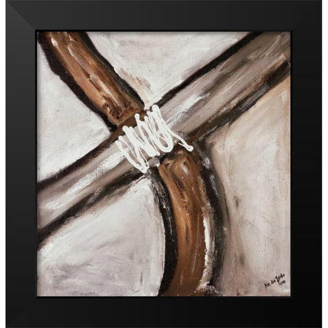 Crossing Band I Black Modern Wood Framed Art Print by die Zakko, Art