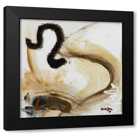 Leo Black Modern Wood Framed Art Print with Double Matting by die Zakko, Art