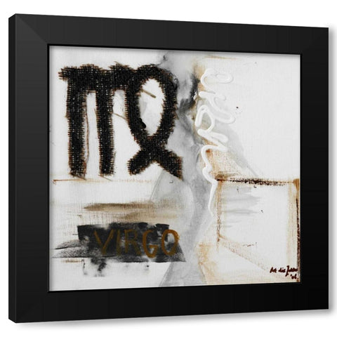 Virgo Black Modern Wood Framed Art Print by die Zakko, Art