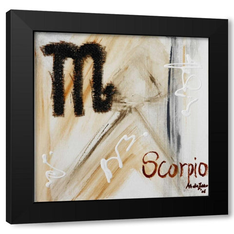 Scorpio Black Modern Wood Framed Art Print by die Zakko, Art