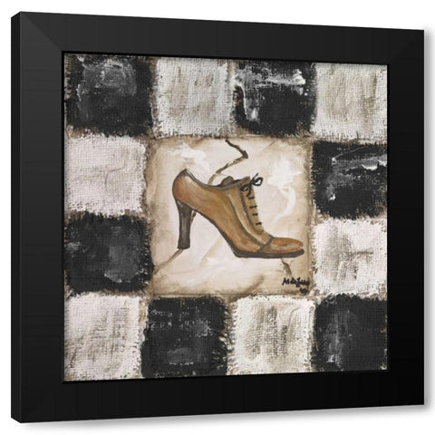 Shoe I Black Modern Wood Framed Art Print with Double Matting by die Zakko, Art