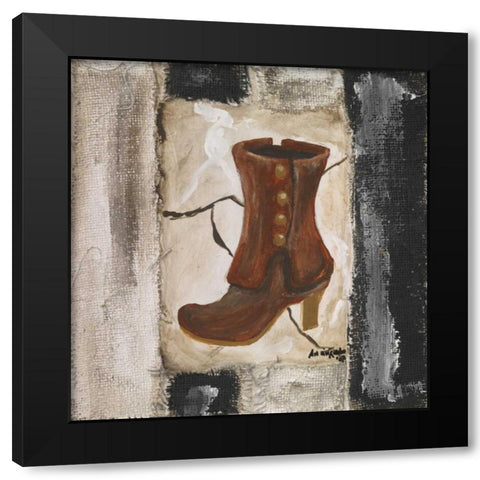 Boots II Black Modern Wood Framed Art Print with Double Matting by die Zakko, Art