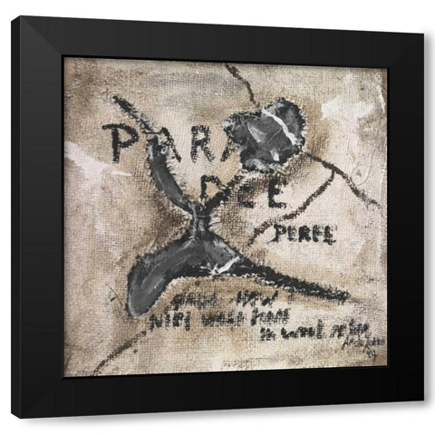 Marks Black Modern Wood Framed Art Print by die Zakko, Art