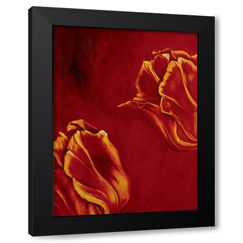 Tulips in summer I Black Modern Wood Framed Art Print by Frederiks, Beatrix