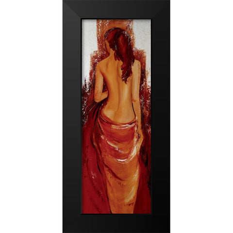 Fille d O Black Modern Wood Framed Art Print by Chantrel, Mieke