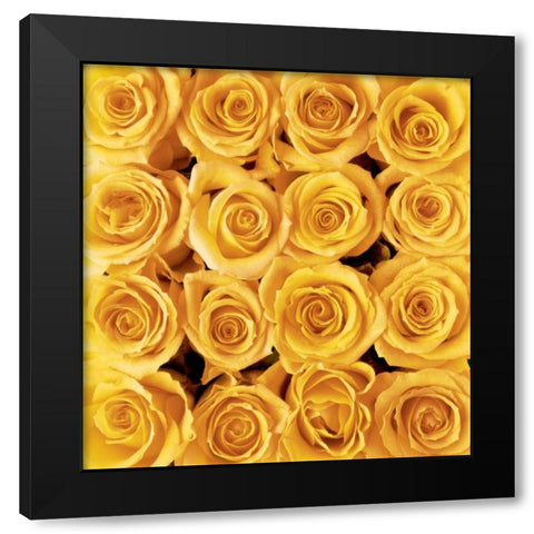Yellow rose creation Black Modern Wood Framed Art Print by met Bloemen, Creatief