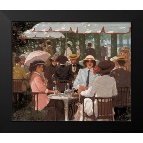 Terrace I Black Modern Wood Framed Art Print by van Rooijen, Carel