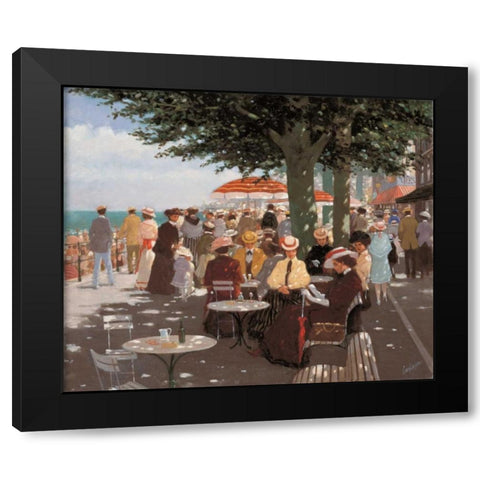 Terrace I Black Modern Wood Framed Art Print by van Rooijen, Carel