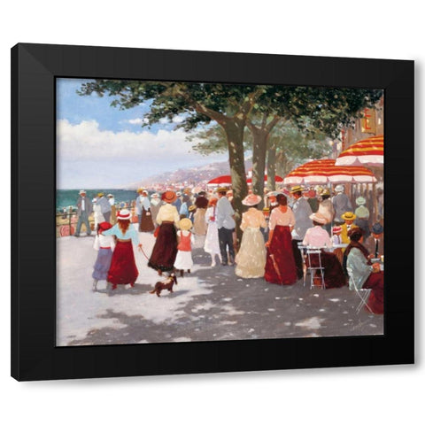 Street old days II Black Modern Wood Framed Art Print by van Rooijen, Carel
