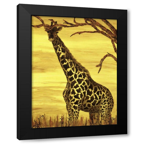 Gentle giant Black Modern Wood Framed Art Print by Blair, David