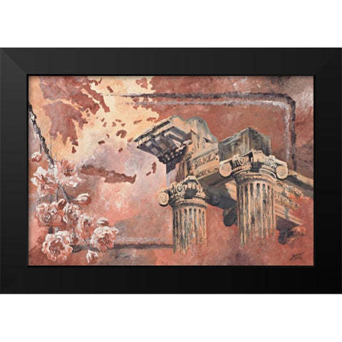 Pillars Black Modern Wood Framed Art Print by Blair, David