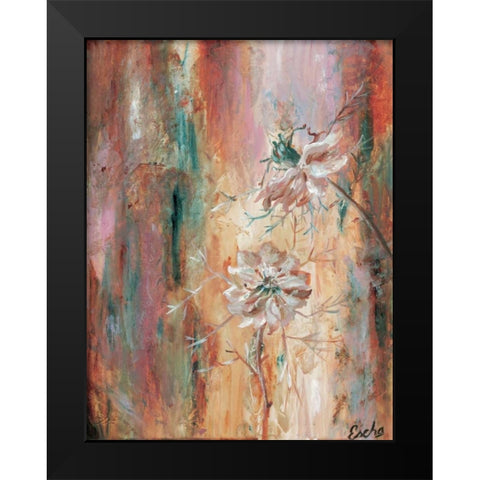 Nigella II Black Modern Wood Framed Art Print by van den Bogerd, Escha