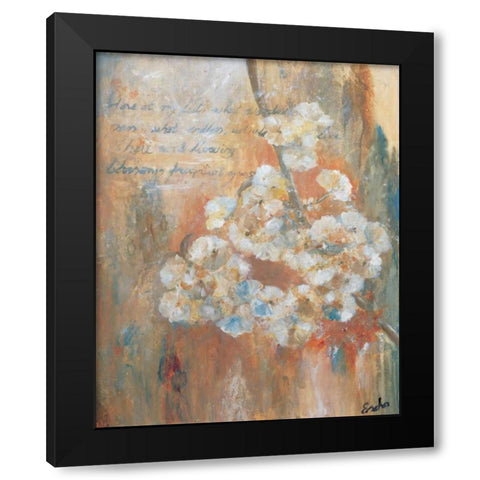 Faded Flowers Black Modern Wood Framed Art Print with Double Matting by van den Bogerd, Escha