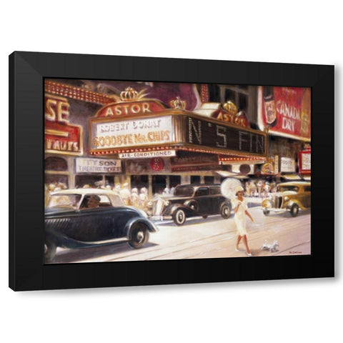 Los Angeles I Black Modern Wood Framed Art Print with Double Matting by Denis, E