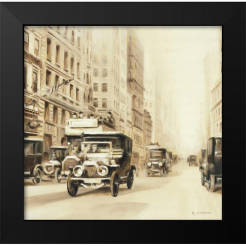 Old street usa Black Modern Wood Framed Art Print by Denis, E