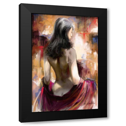 Attractive IV Black Modern Wood Framed Art Print with Double Matting by Denis, E