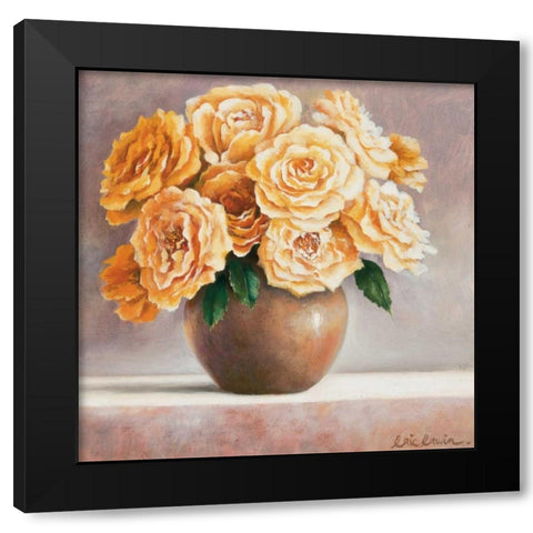 Bouquet in yellow Black Modern Wood Framed Art Print with Double Matting by Erwin, Eric