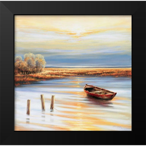 Shore line Black Modern Wood Framed Art Print by Erwin, Eric