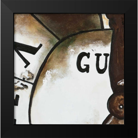 Time I Black Modern Wood Framed Art Print by Elki,O