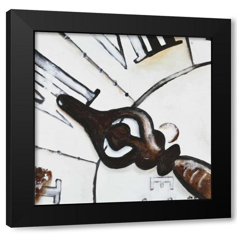 Time II Black Modern Wood Framed Art Print by Elki,O