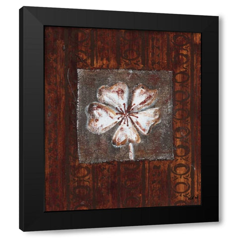 Decofloral I Black Modern Wood Framed Art Print by Elki,O