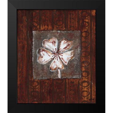 Decofloral I Black Modern Wood Framed Art Print by Elki,O