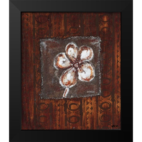 Decofloral I Black Modern Wood Framed Art Print by Elki,O