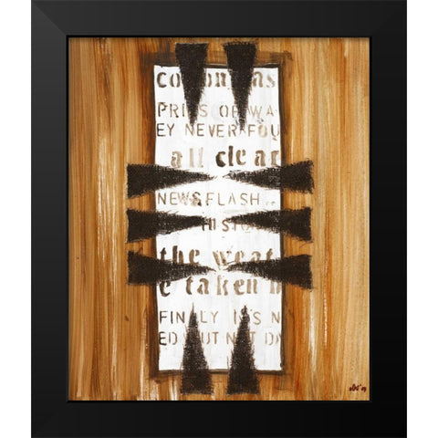 Texta II Black Modern Wood Framed Art Print by Elki,O