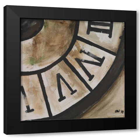 Tictac IV Black Modern Wood Framed Art Print by Elki,O