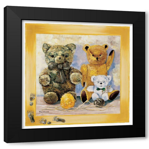 Straw bear Black Modern Wood Framed Art Print by Withaar, Rian