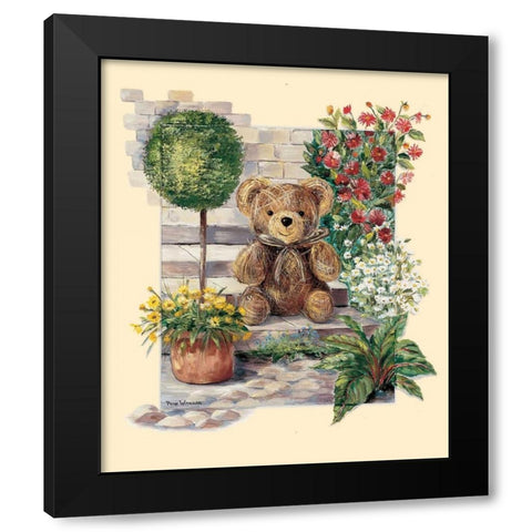 Garden party I Black Modern Wood Framed Art Print by Withaar, Rian