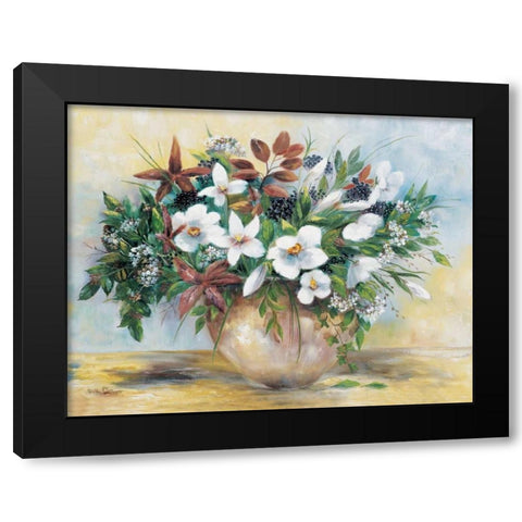 Bounteous blooms Black Modern Wood Framed Art Print by Withaar, Rian