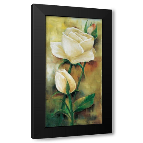 The rose I Black Modern Wood Framed Art Print with Double Matting by Withaar, Rian