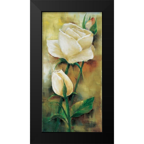 The rose I Black Modern Wood Framed Art Print by Withaar, Rian