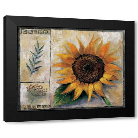 Sunflower composition Black Modern Wood Framed Art Print by Withaar, Rian