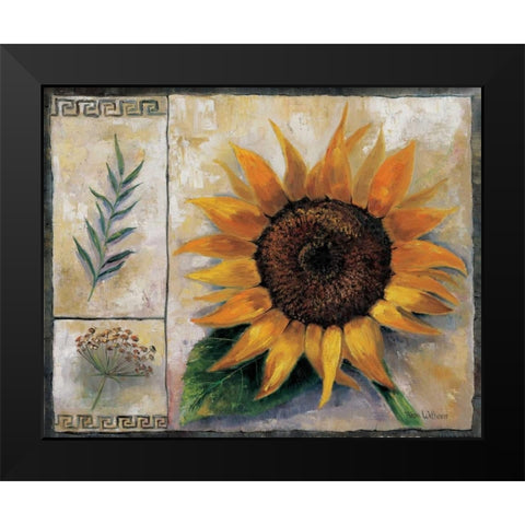 Sunflower composition Black Modern Wood Framed Art Print by Withaar, Rian