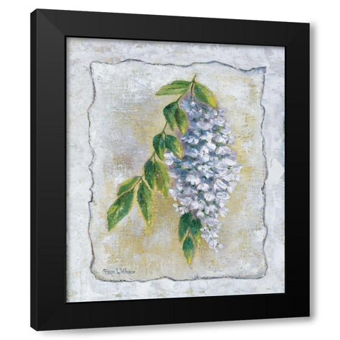 White Laburnum Black Modern Wood Framed Art Print with Double Matting by Withaar, Rian