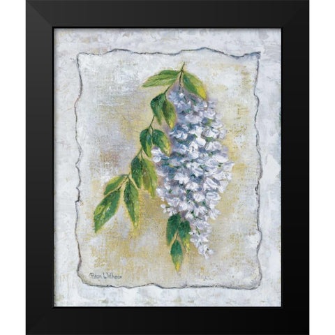 White Laburnum Black Modern Wood Framed Art Print by Withaar, Rian