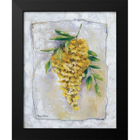 Yellow Laburnum Black Modern Wood Framed Art Print by Withaar, Rian